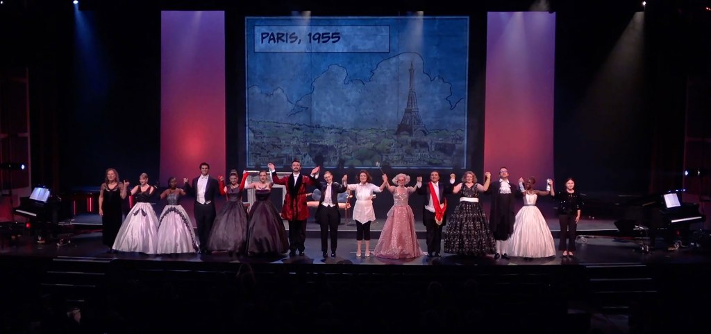 Performers closing out the show with a bow.